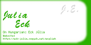 julia eck business card