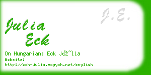 julia eck business card